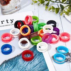 30 pz 15 anelli per forbici in silicone morbido colorato&nbsp;SIL-GF0001-17