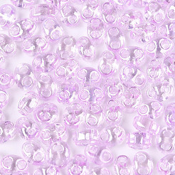 Transparente Farben Glanz Glas Saatperlen&nbsp;SEED-N008-09J