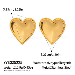Orecchini a forma di cuore in acciaio inossidabile&nbsp;WE6095-2