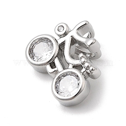 Colgante micropavé cubic zirconia de latón&nbsp;KK-L262-15P