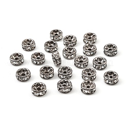 Messing Strass Zwischen perlen&nbsp;RB-A014-Z8mm-01B-NF