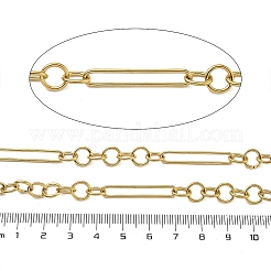 Catene a maglie ovali in acciaio inossidabile 304 placcate ioni (ip)&nbsp;CHS-G039-10G