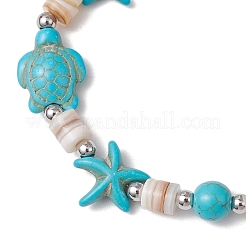 2 bracelet extensible en perles de coquillage d'eau douce naturelles&nbsp;BJEW-JB11922