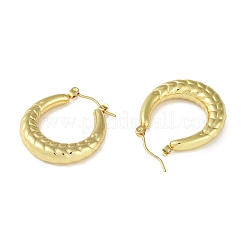Pendientes de aro de acero inoxidable 304 con revestimiento iónico (IP) para mujer&nbsp;STAS-I304-12G