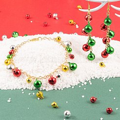 Weihnachtsthema PVD Vakuumbeschichtung Messing Glockenanhänger&nbsp;KKB-LS0001-01