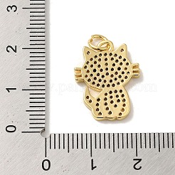Estante de placas micro latón allanan colgantes de circonio cúbico&nbsp;KK-C047-15G
