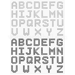 8 Blatt 2 Stil Buchstaben a ~ z Acryl Hotfix Strass&nbsp;DIY-CP0012-54A