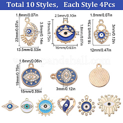 40 colgante de esmalte de aleación de mal de ojo de 10 estilos&nbsp;FIND-SC0006-75