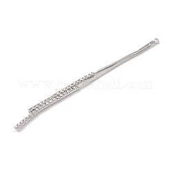 Colgantes grandes de latón micro pavé de circonita cúbica transparente&nbsp;KK-G491-22P