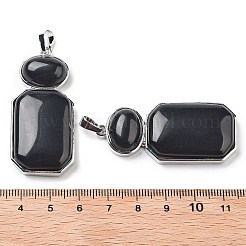 Colgantes de obsidiana natural con forma de cuerpo humano&nbsp;G-P552-03P-05