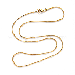 Collier à chaîne serpent ronde en acier inoxydable 304 avec placage sous vide PVD&nbsp;NJEW-S420-009B-G