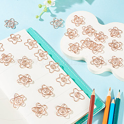 Clips de papel de hierro con forma de flor&nbsp;AJEW-TAC0006-32RG