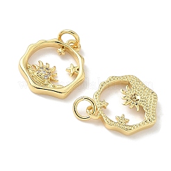 Pendentifs avec zircon cubiques à micro-pavés en laiton&nbsp;KK-Z120-19G