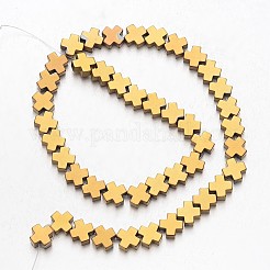 Electroplate non magnetici ematite sintetico fili di perline&nbsp;G-F300-51-03
