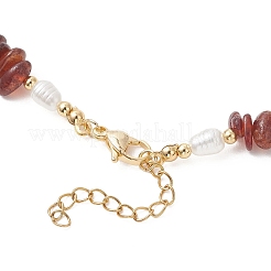 Collane con perline sintetiche in turchese&nbsp;NJEW-JN05765