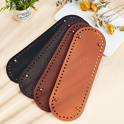 4pcs 4 Farben PU-Leder ovaler langer Taschenboden&nbsp;FIND-PH0002-33