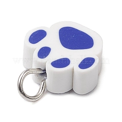 Handgemachte Anhänger aus Polymer Clay mit Hundepfotenabdrücken&nbsp;PALLOY-JF03804