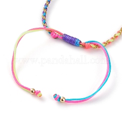 Fabrication de bracelet en cordon tressé en nylon réglable&nbsp;AJEW-JB00891-03