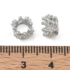 Messing Micro Pave klare Zirkonia europäische Perlen&nbsp;XGRQ4G919-685P