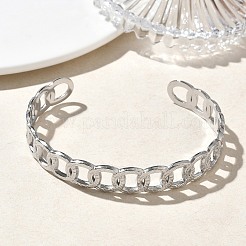 Bracciali a polsino in acciaio inossidabile 304&nbsp;BJEW-A160-02P