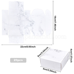 Faltbare kreative Kraftpapierbox mit Marmormuster&nbsp;CON-WH0077-13B