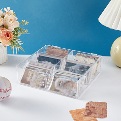 6 Gitter transparente Kabel-Organizer-Box aus Kunststoff&nbsp;AJEW-WH0270-648C