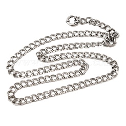 7 mm 201 Edelstahl Doppelgliederketten Halsketten für Unisex&nbsp;NJEW-K302-21P