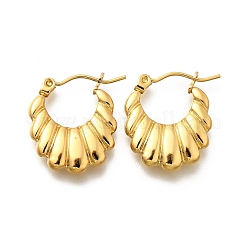 Orecchini a cerchio in acciaio inossidabile 304 per donna&nbsp;EJEW-L296-059G