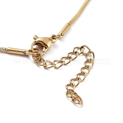 Ionenplattierung (IP) 304 Edelstahl runde Schlangenketten Armbänder&nbsp;BJEW-K240-02G