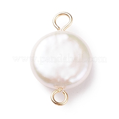 Ciondoli connettore perla keshi perla barocca naturale&nbsp;PALLOY-JF01495-02