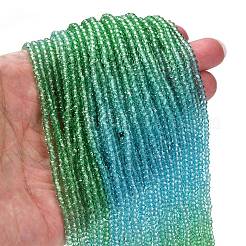 Brins de perles de verre peints transparents&nbsp;LS-DGLA-A034-T1mm-A17