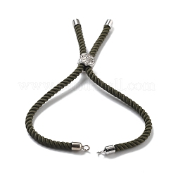 Bracelets en argent avec cordon de nylon torsadé&nbsp;DIY-B066-03P-22