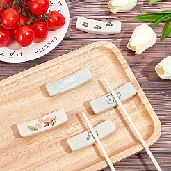 5 support de baguettes en céramique à 5 styles&nbsp;DJEW-CP0001-38B