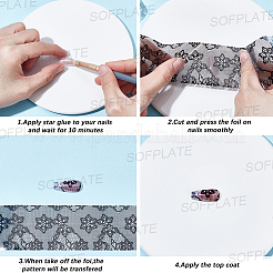 10 Rolle Nagelfolie mit Blumenmotiv aus Haustierspitze. Blumen-Transferpapier&nbsp;STIC-SP0001-18