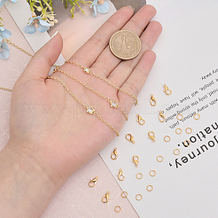 DIY klare Zirkonia Stern Gliederkette Armband Halskette Herstellungsset&nbsp;DIY-CA0005-49