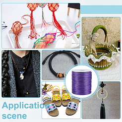 Cordons ronds en polyester et fil pour macramé&nbsp;OCOR-WH0105-038B