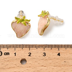 Pendientes de esmalte de latón&nbsp;EJEW-P308-01G
