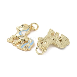 Pendentifs avec zircon cubiques à micro-pavés en laiton&nbsp;KK-L209-079G-02