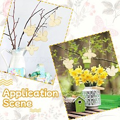8 pièce de 8 styles de décorations suspendues en bois en forme d'abeille&nbsp;DIY-CJC0015-01