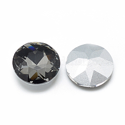 Cabochons en verre avec strass de dos avec point&nbsp;RGLA-T029-10mm-07