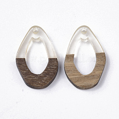Pendentifs en bois de résine et de noyer&nbsp;RESI-T023-A-17C