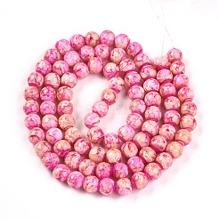 Chapelet de perles en verre baking paint&nbsp;DGLA-N003-10mm-A01