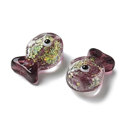 Handgemachte Bunte Malerei Fischperlen aus Folie&nbsp;FOIL-Z001-01H