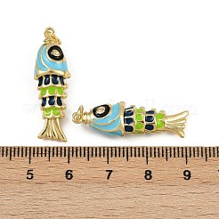 Pendentifs d'émail en laiton &nbsp;KK-L241-23G-02