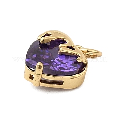 Pendentif en laiton avec zircone à micro-pavé&nbsp;KK-CJC0013-11G-RS