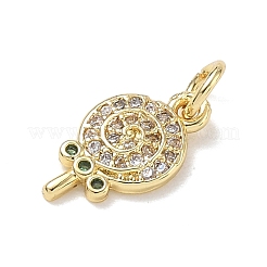 Ottone con ciondoli di strass color smeraldo&nbsp;RB-CBA6830-09G