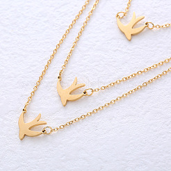 Free Bird dreilagige Halskette schlicht minimalistisch cool Style Halsband Kette Schmuck&nbsp;LH7241