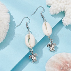 Pendientes colgantes de conchas naturales&nbsp;EJEW-JE05441-04