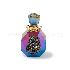 Galvanisierte Anhänger aus natürlichem Druzy-Achat&nbsp;G-L524-10G-01