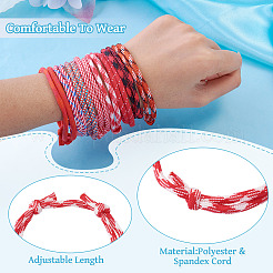 32 braccialetti di perline intrecciate in poliestere e spandex&nbsp;BJEW-TAC0065